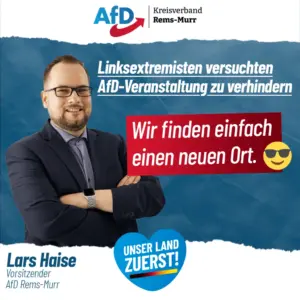 Linksextremisten wollen AfD-Veranstaltung verhindern – Partei findet neuen Ort