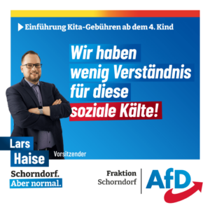Kinderreiche Familien entlasten: Lars Haise verteidigt AfD-Antrag zu Kita-Gebühren in Schorndorf