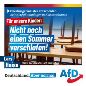 Corona: AfD überrascht von Verzicht auf Luftfilteranlagen in Schulen