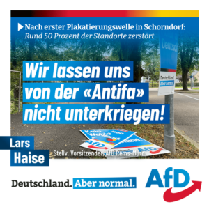 Wenige Tage nach Plakatieraktion: Rund 50 Prozent der Standorte in Schorndorf zerstört