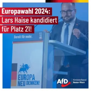 AfD-Kreisvorsitzender Lars Haise kandidiert auf Platz 21 für die Europawahl