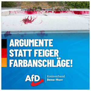 Angriff auf das freie Mandat: Erneut Farbanschlag auf AfD-Geschäftsstelle und Abgeordnetenbüros