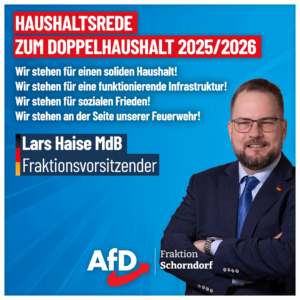 Haushaltsrede zum Doppelhaushalt 2025/2026 in Schorndorf