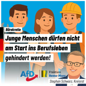 AfD-Fraktion fordert Sofortmaßnahmen zur Sicherstellung von Jugendarbeitsschutzuntersuchungen im Rems-Murr-Kreis