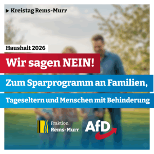 AfD-Kreistagsfraktion lehnt den Kreishaushalt 2026 ab!